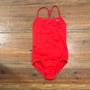 Nike Red and Black Swimsuit